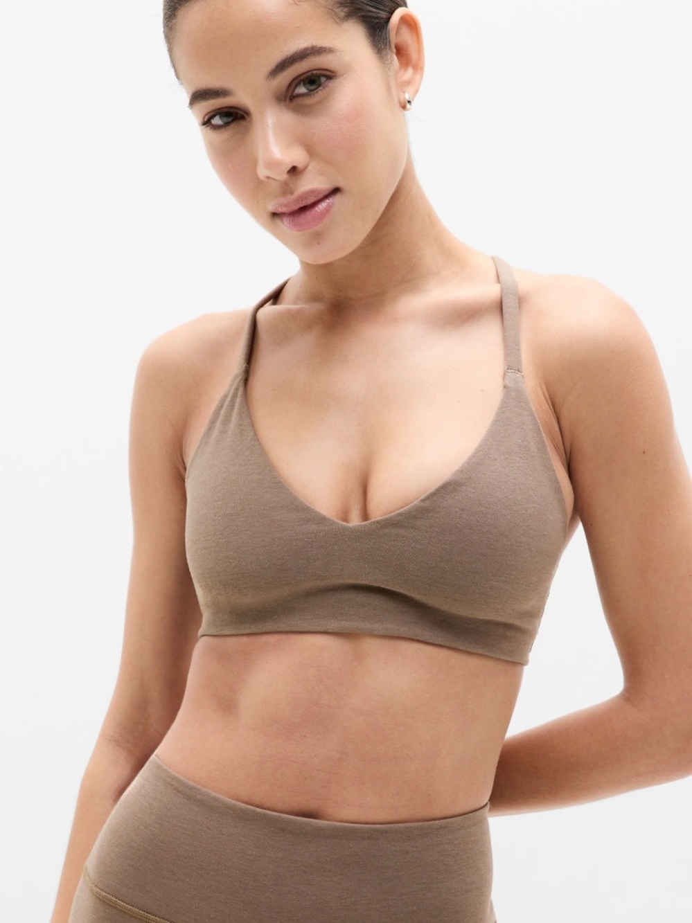 Athleta Intuition Cotton Brown Bralette